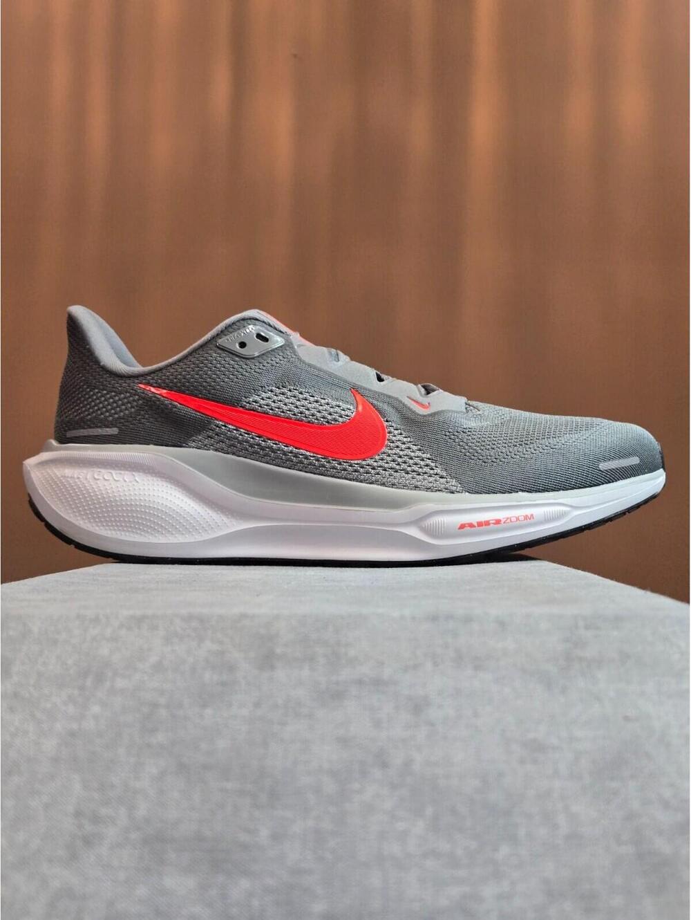 Nike Air Zoom Pegasus 41 Wide - Cool Grey Bright Crimson (FN4932-006) Men's 9.5